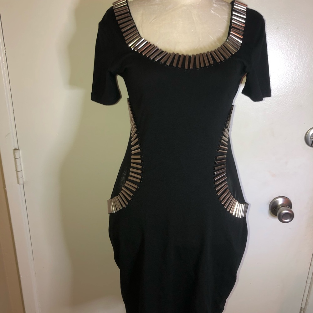 BLQ. MKT Blaque Market accented black dress